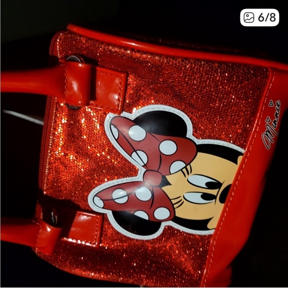 Disney Duo: Purse + Vans Minnie Mouse Sneakers size 3.5 Youth or Woman’s 5.5 - Picture 6 of 8